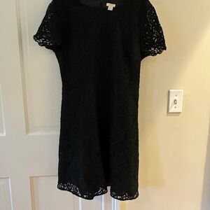 J. Crew Black Lace Mini Dress